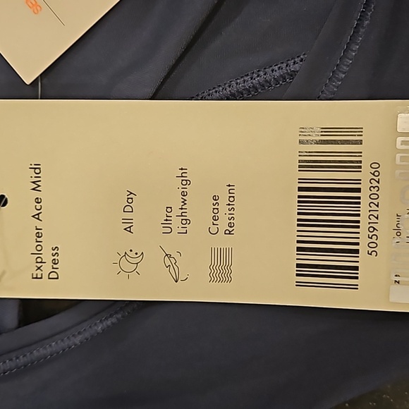 💕SWEATY BETTY💕 Ace Racerback Midi Dress ~ Navy Blue Large L NWT - Picture 15 of 16